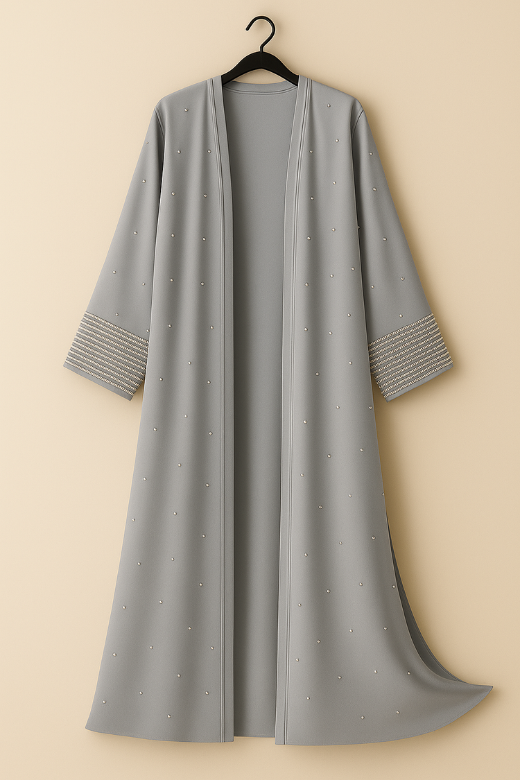 Elegant Double Georgette Gown with Matching Stole