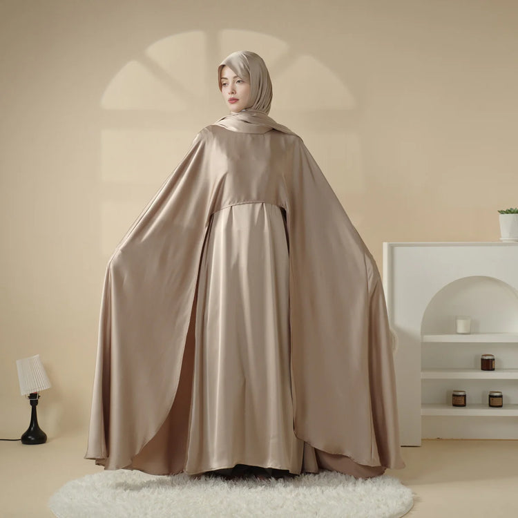 Elegant Double Georgette Two-Piece Modest Gown