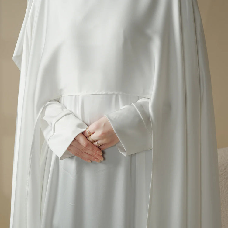 Elegant Double Georgette Two-Piece Modest Gown