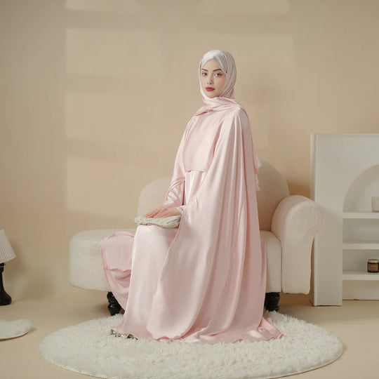 Elegant Double Georgette Two-Piece Modest Gown