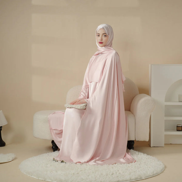 Elegant Double Georgette Two-Piece Modest Gown