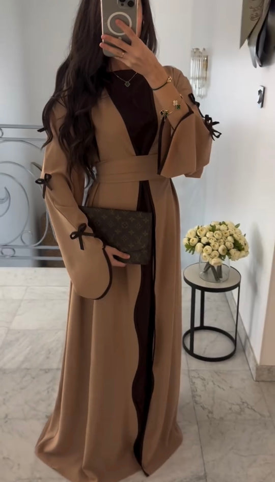 Elegant Two-Tone Gown & Inner Set