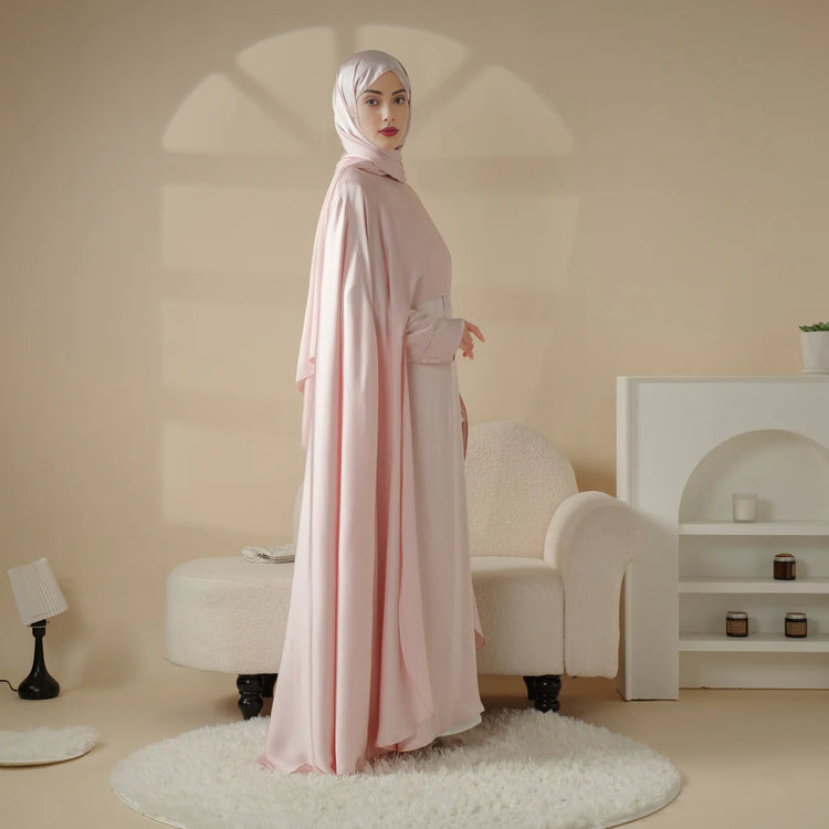 Elegant Double Georgette Two-Piece Modest Gown