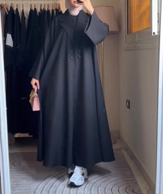 Classic Double Georgette Flared Abaya