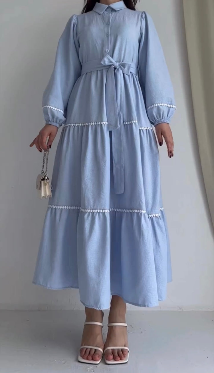 Graceful Cotton Tiered Maxi Dress