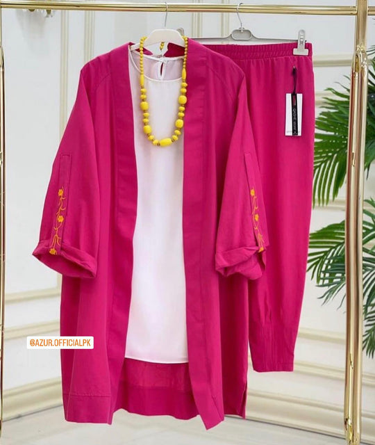 Chic Three-Piece Gown Set