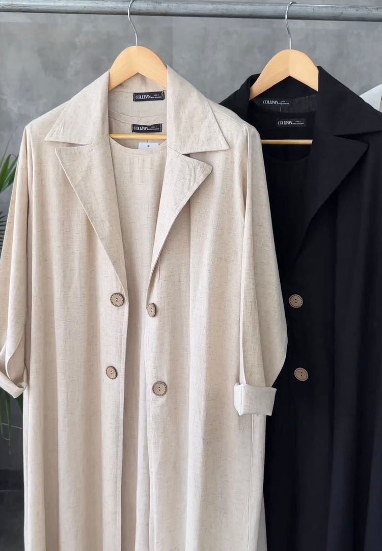 Linen Two-Piece Set – Inner & Gown