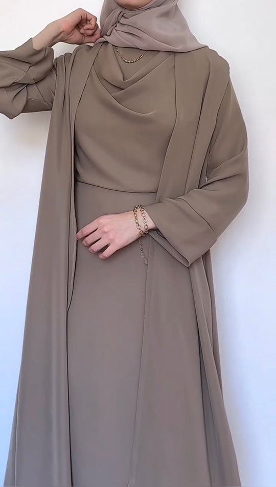 Drape Neck Inner with Flowing Gown