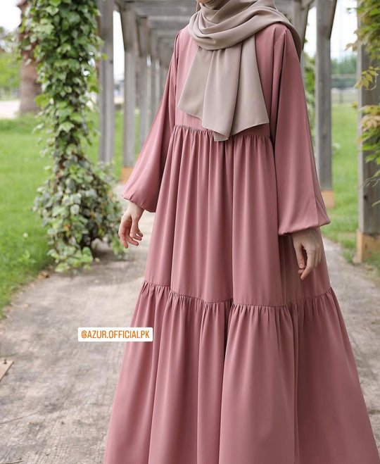 Graceful Tiered Maxi Abaya