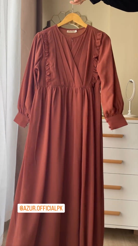 Ruffled Wrap Maxi Dress