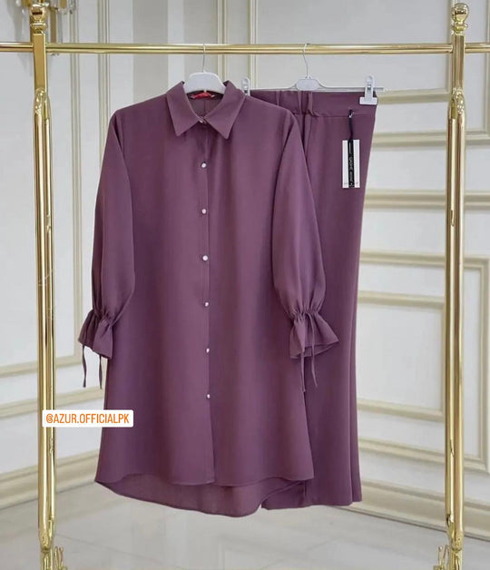 Elegant Double Georgette Shirt & Trousers Set