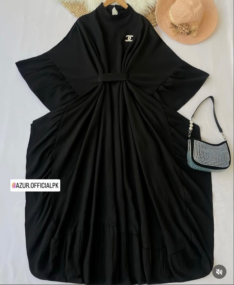 Flowy Ruffle Kaftan – Double Georgette