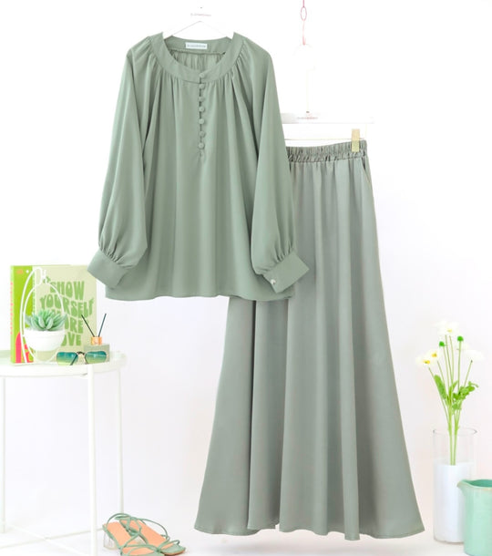 Sage Green Georgette Co-Ord Set