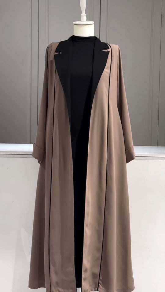 Classic Contrast Trim Double Georgette Set