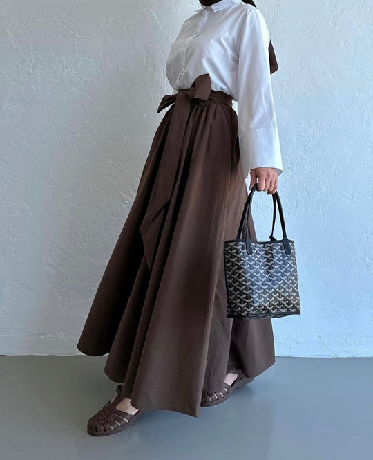 Classic Cotton Shirt & Skirt Set