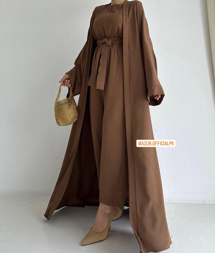 Elegant Double Georgette Jumpsuit & Gown Set