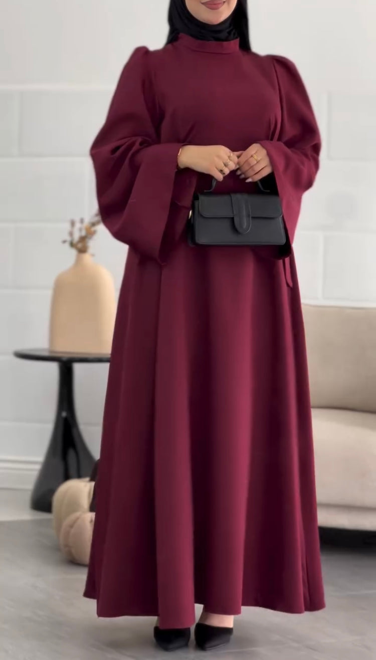 Double Georgette Tie-Waist Maxi Dress