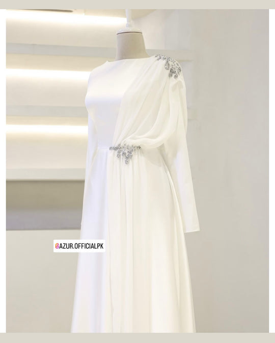 Midnight Elegance Silk-Chiffon Gown