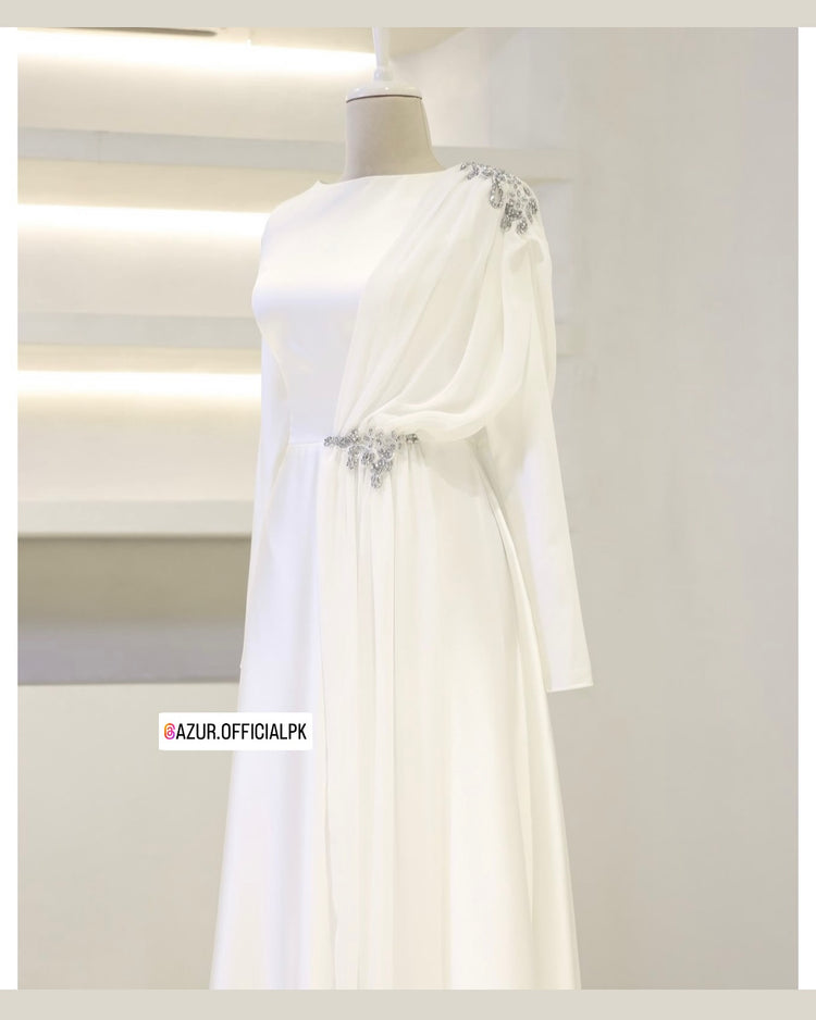 Midnight Elegance Silk-Chiffon Gown