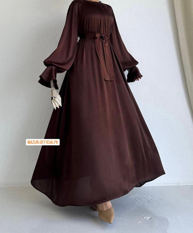 Elegant Silk Flowy Maxi Dress