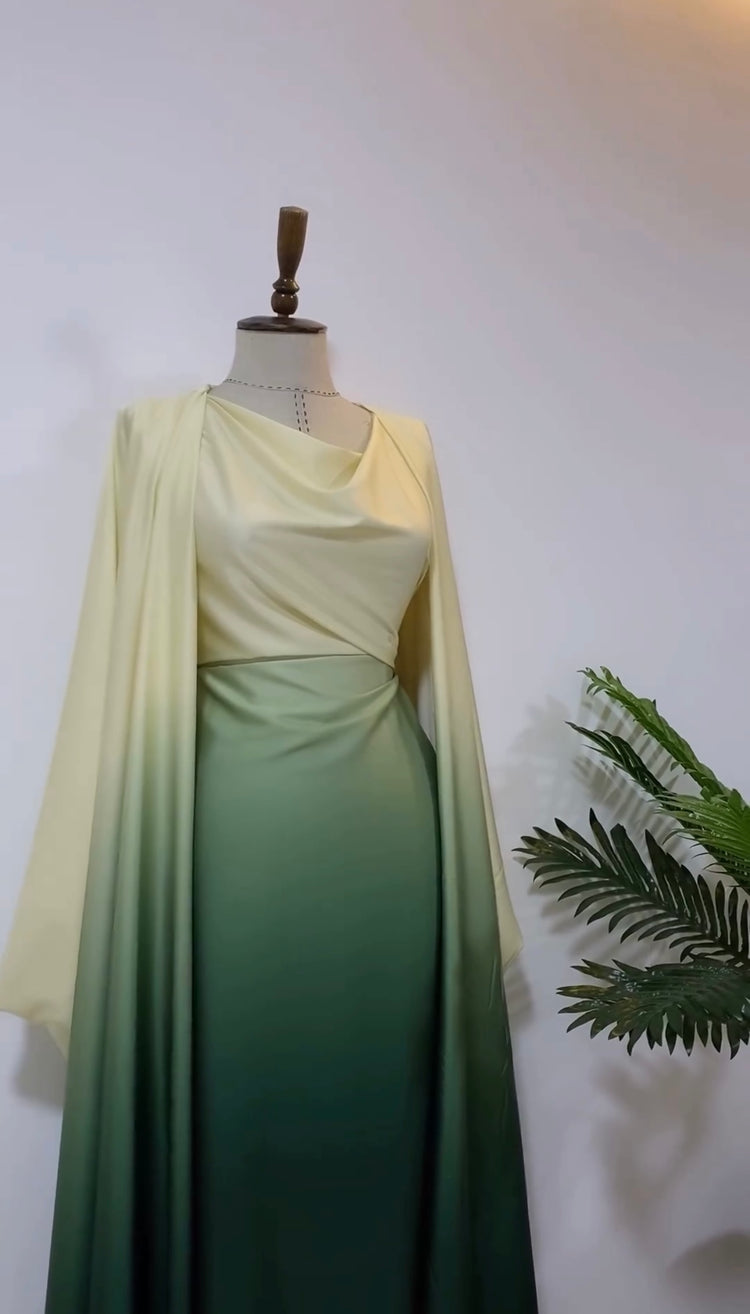Ombre Grace Double Georgette Gown Set