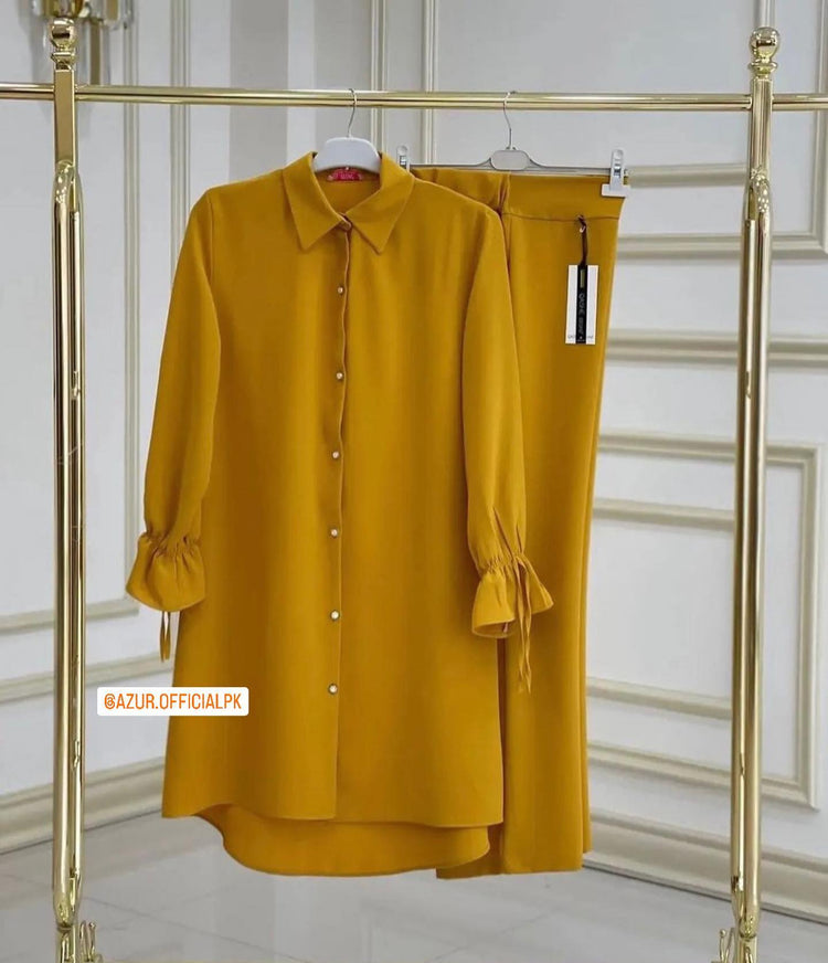 Elegant Double Georgette Shirt & Trousers Set
