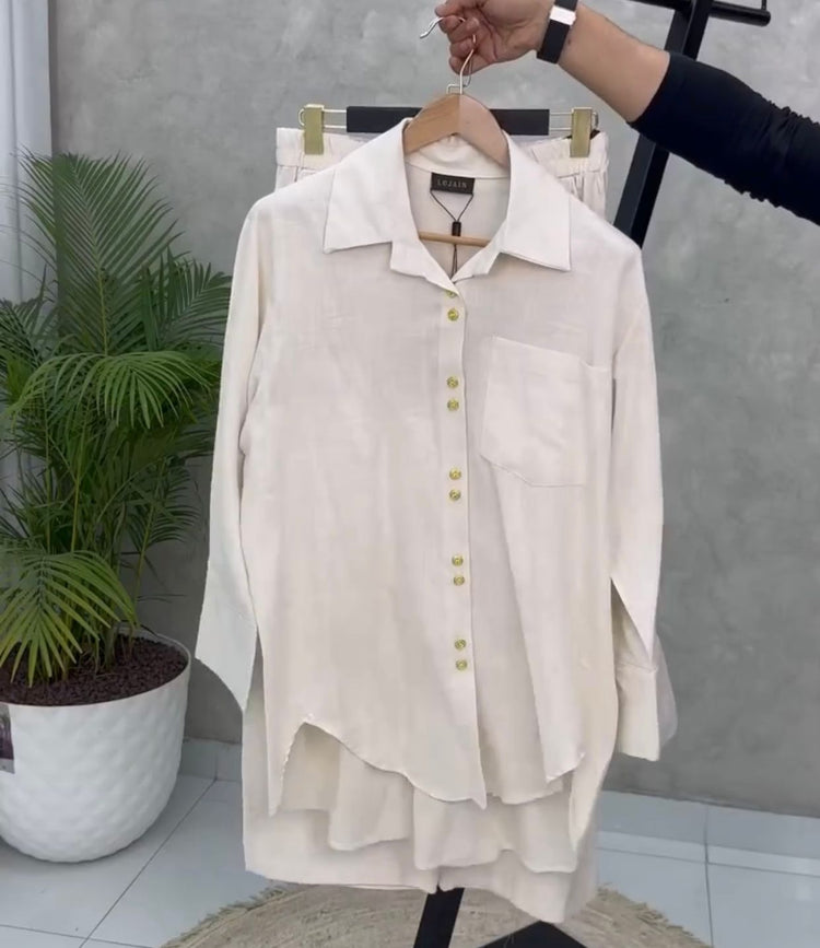 Elegant Double Georgette Shirt & Trousers Set