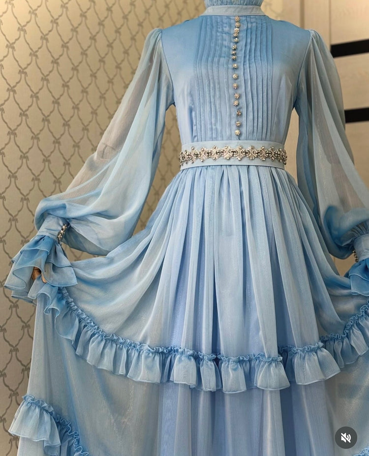 Dreamy Ruffle Chiffon Maxi Dress