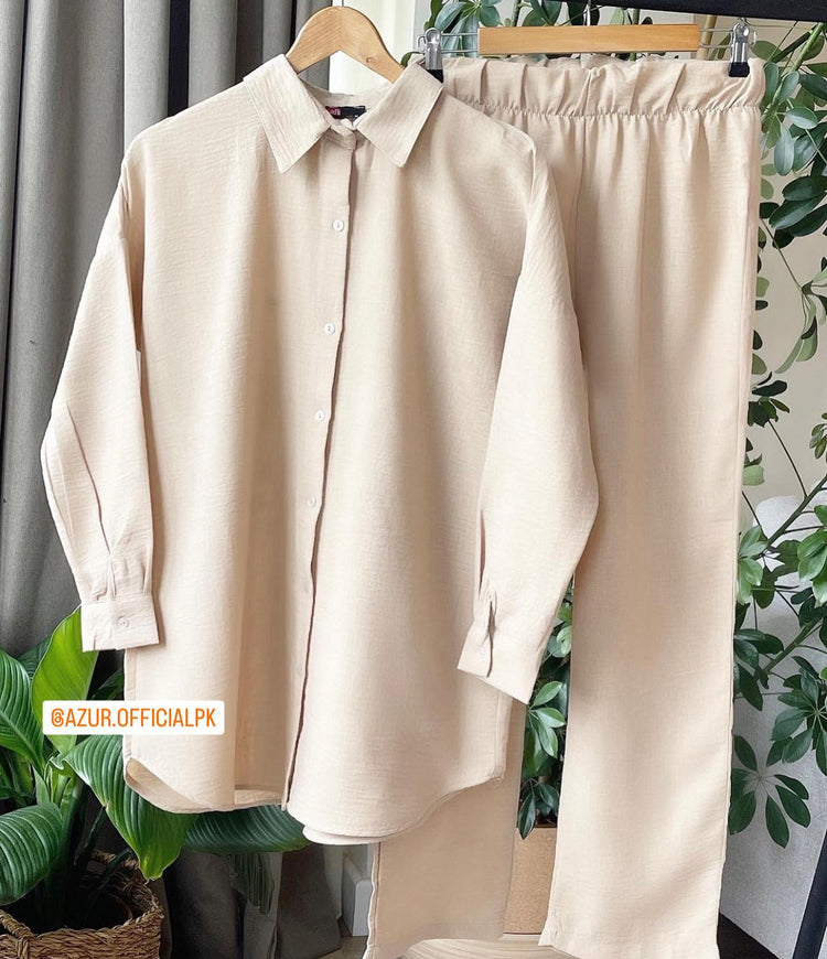 Casual Cotton Shirt & Trousers Set