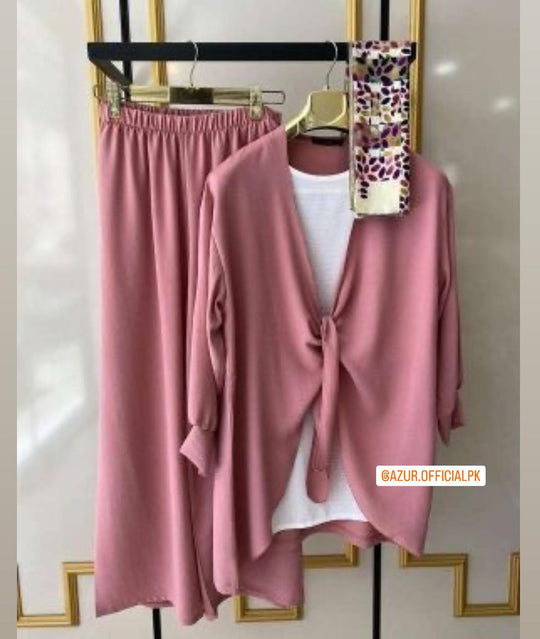 Knot Style Three Piece Gown Dress