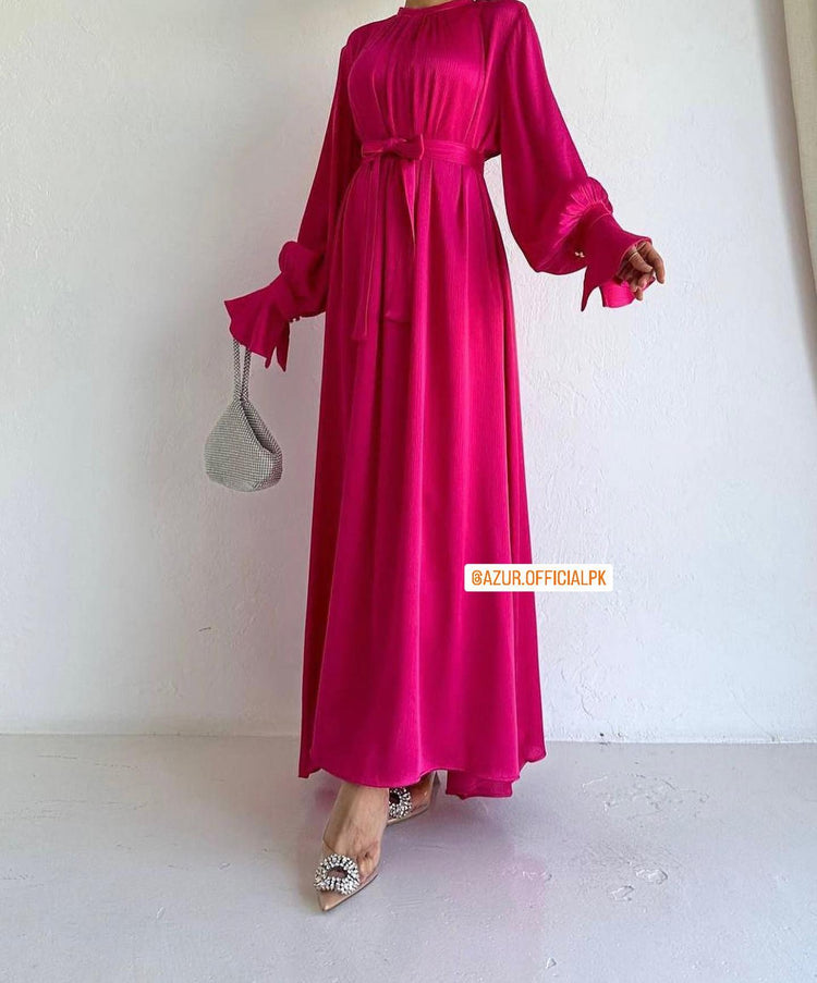 Elegant Silk Flowy Maxi Dress