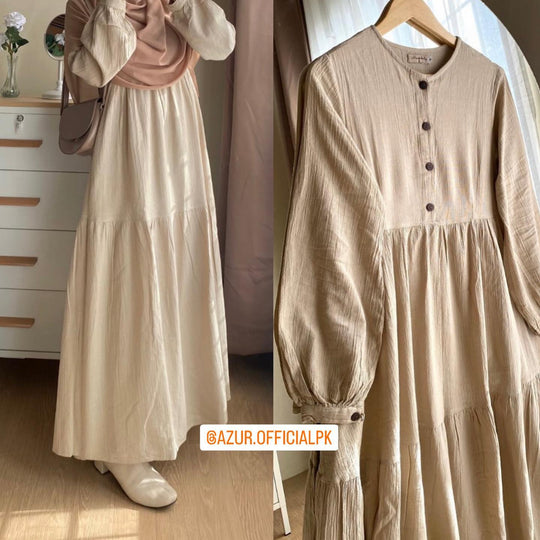 Elegant Tiered Cotton Dress