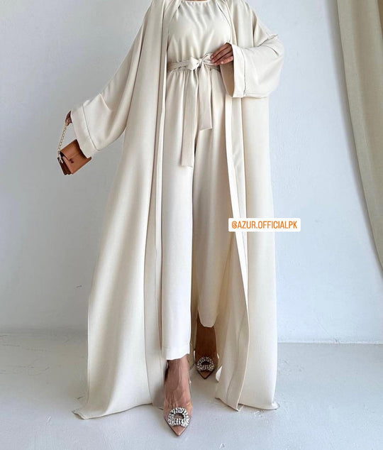 Elegant Double Georgette Jumpsuit & Gown Set