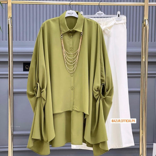 Flowy Double Georgette Shirt & Trousers Set