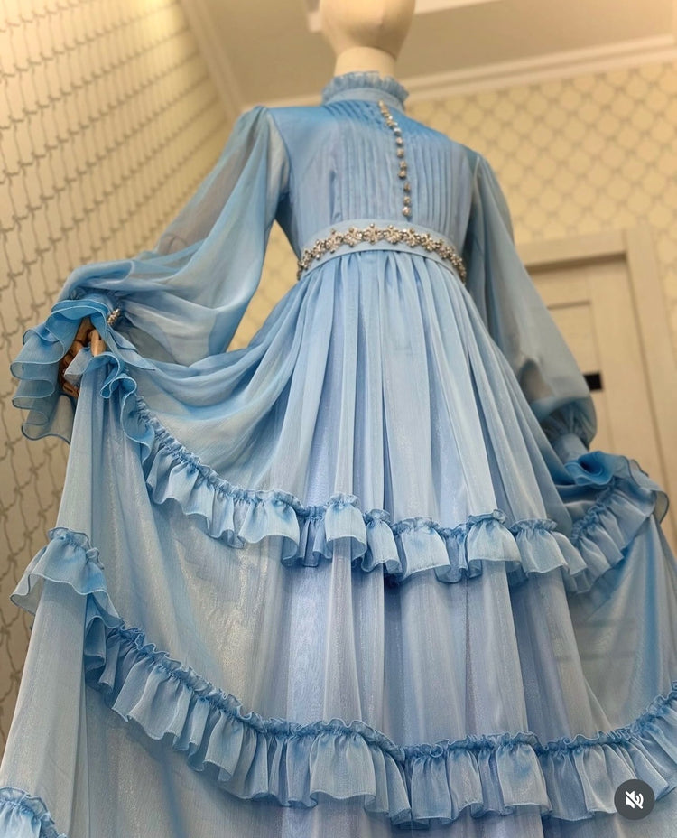 Dreamy Ruffle Chiffon Maxi Dress