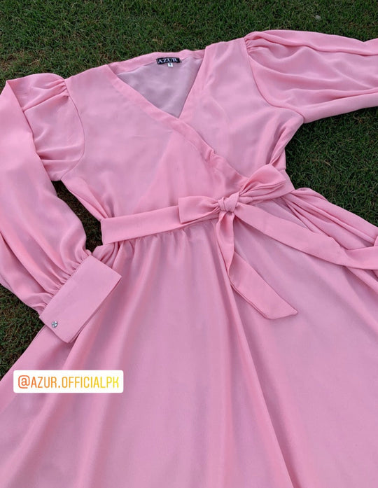 Wrap Style Flairy Maxi Dress