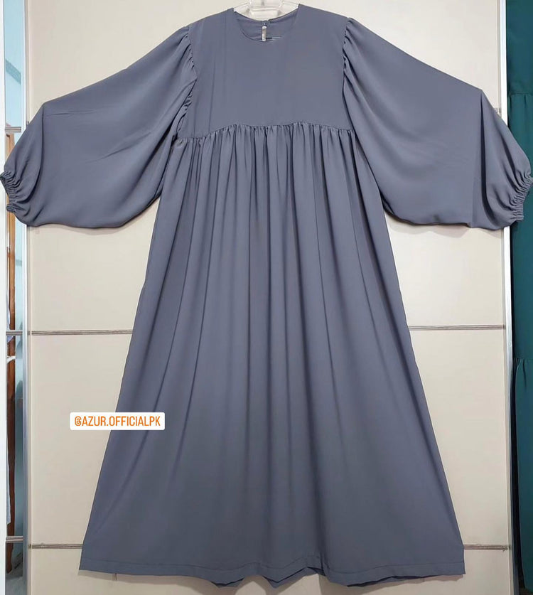 Flowy Balloon Sleeve Abaya – Double Georgette
