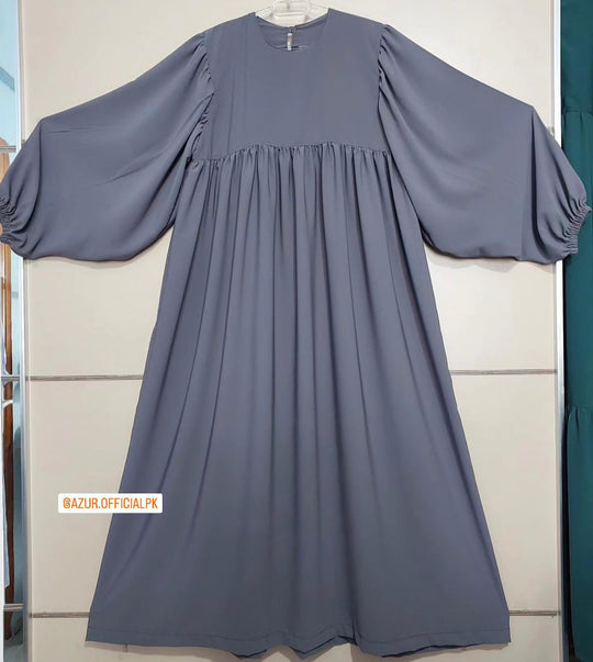 Flowy Balloon Sleeve Abaya – Double Georgette