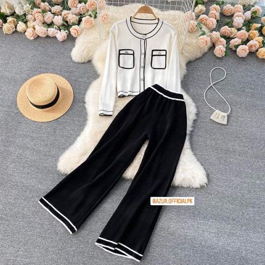 Black Trim Detail Co-ord Set