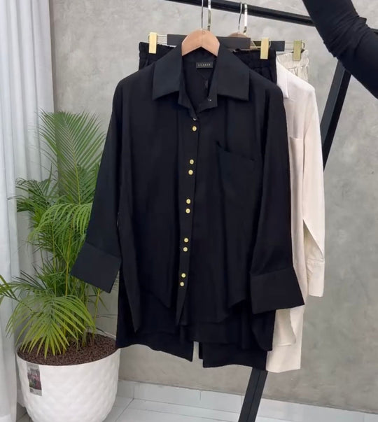 Elegant Double Georgette Shirt & Trousers Set