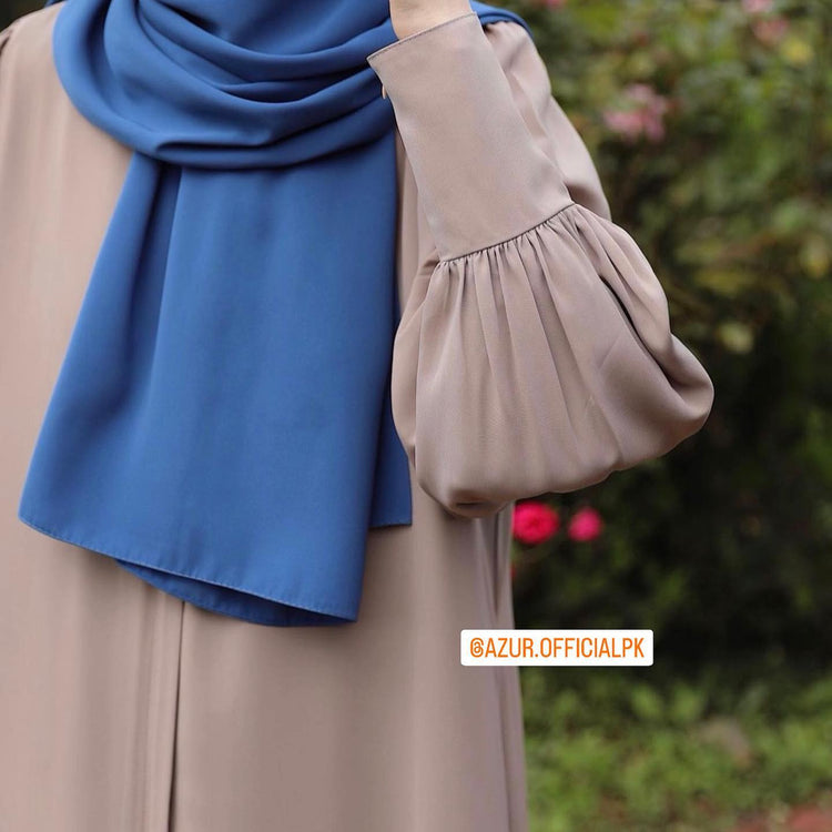 Flowy Double Georgette Tiered Abaya