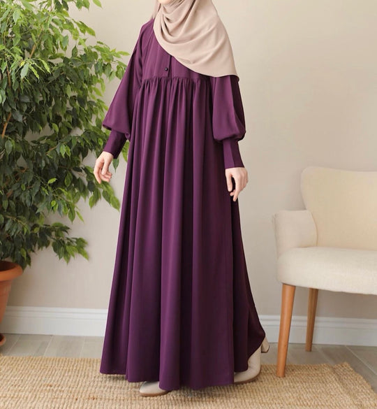 Elegant Flowy Double Georgette Abaya