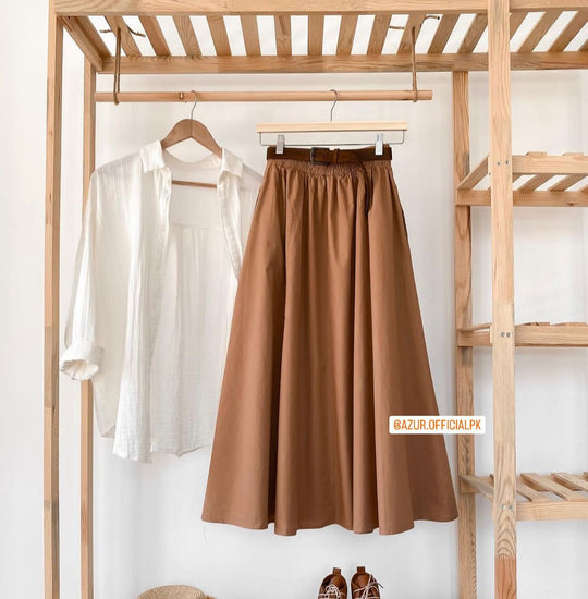 Classic Cotton Shirt & Skirt Set