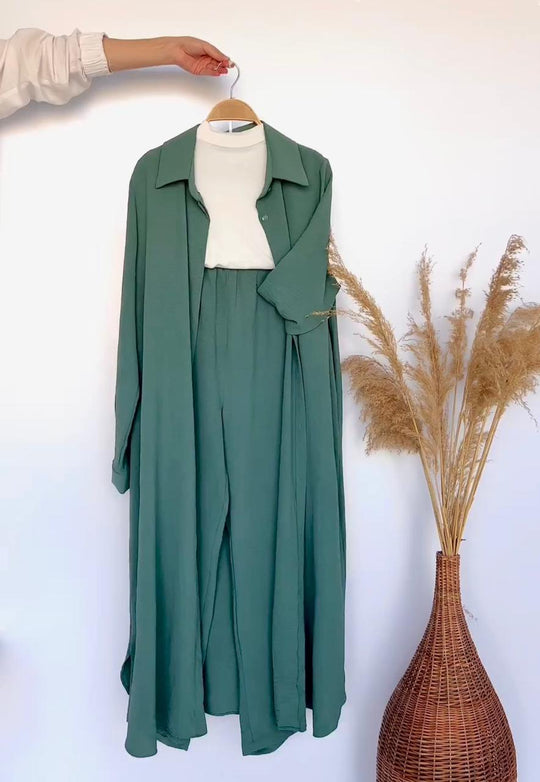 Elegant Three-Piece Set – Double Georgette