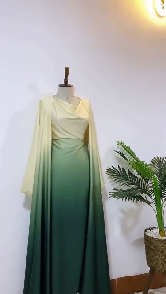 Ombre Grace Double Georgette Gown Set