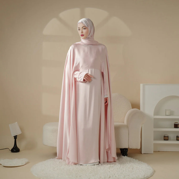 Elegant Double Georgette Two-Piece Modest Gown