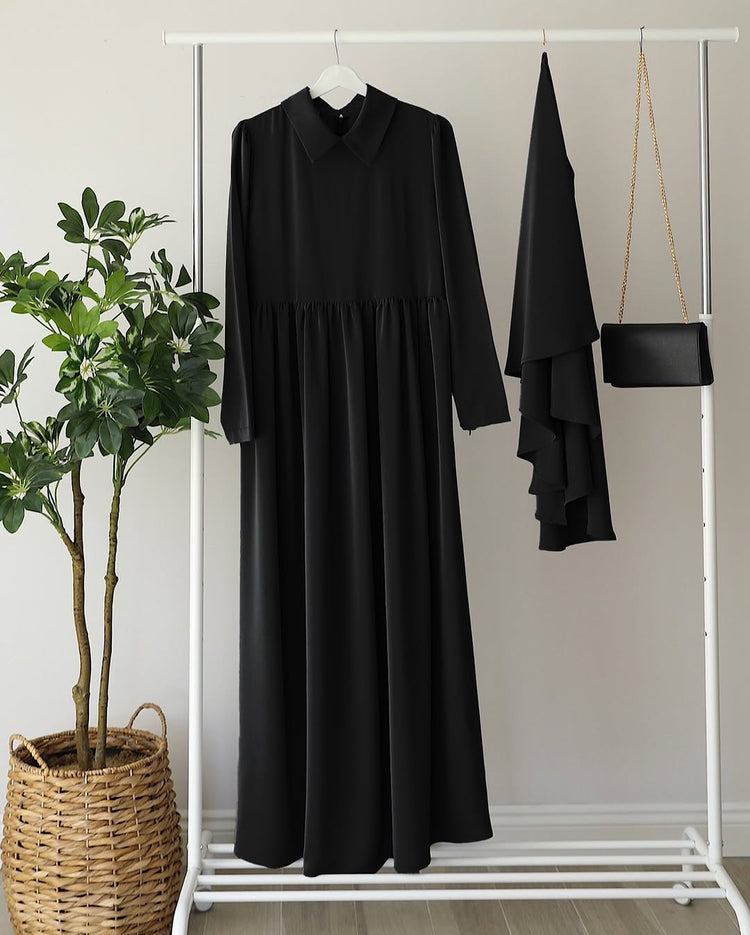 Elegant Double Georgette Maxi with Cape Overlay