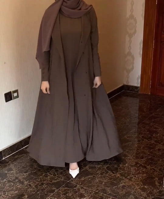 Double Georgette Inner and Gown Abaya