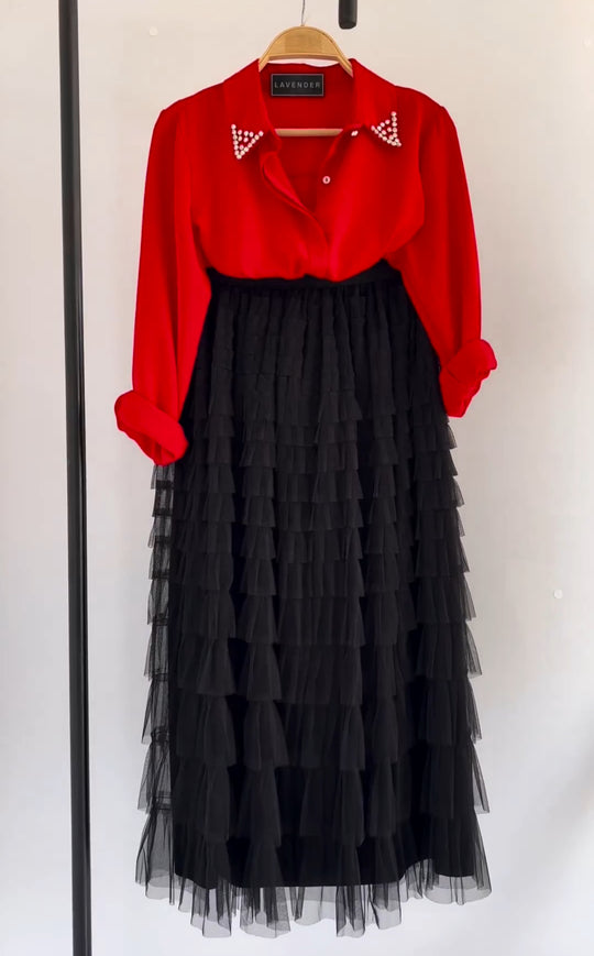 Chic Red & Black Set