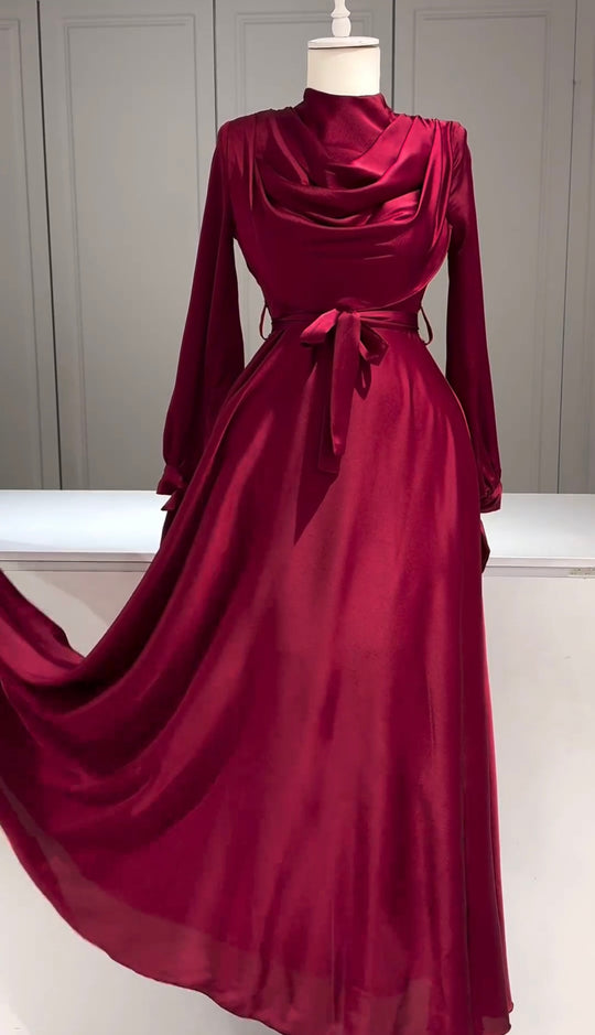 Elegance Silk Drape Dress